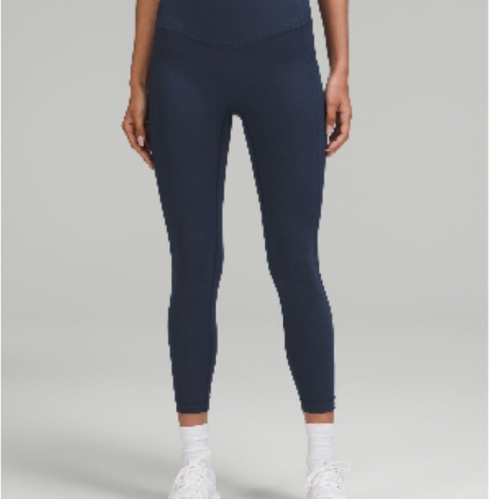 Women's All the right places mineral blue Leggings with pockets